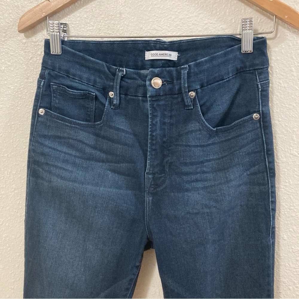 Good American Women’s Good Legs Jeans 8/29 Blue Skinny Jeans High Waist Stretch - Picture 6 of 16